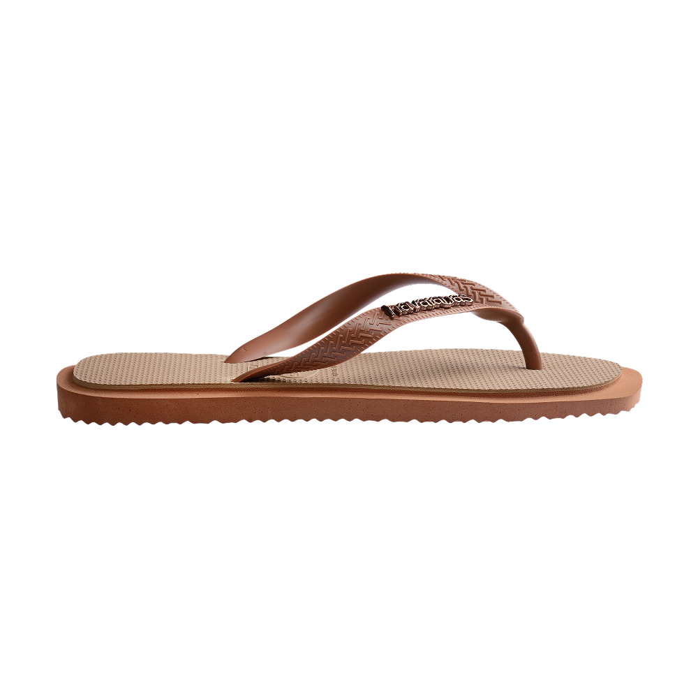 Havaianas Top Square Fusion Rust/Rose Gold Flip Flops Detail View