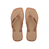 Havaianas Top Square Fusion Rust/Rose Gold Flip Flops Front View