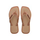 Havaianas Top Square Fusion Rust/Rose Gold Flip Flops Front View