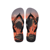 Havaianas Top Surfer I Gray Steel/Black/Sunset Orange Flip Flops Front View