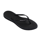Havaianas Slim Point Glitter Flip Flops Black/Black Flip Flops Side View