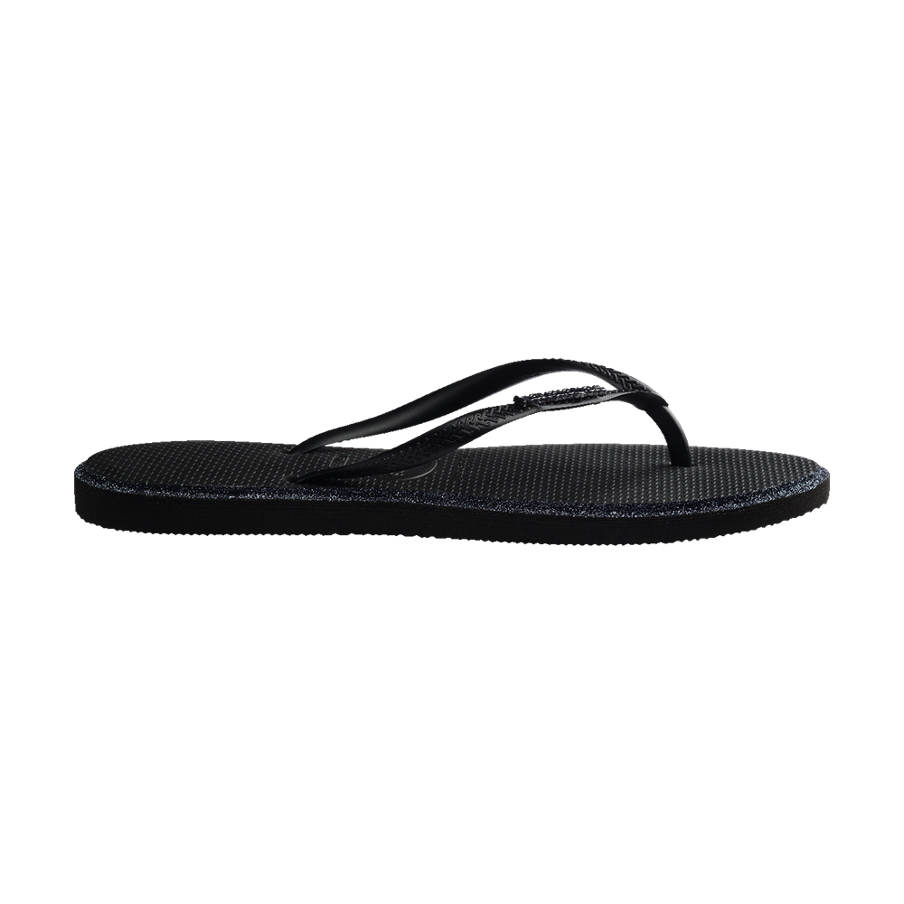 Havaianas Slim Point Glitter Flip Flops Black/Black Flip Flops Detail View