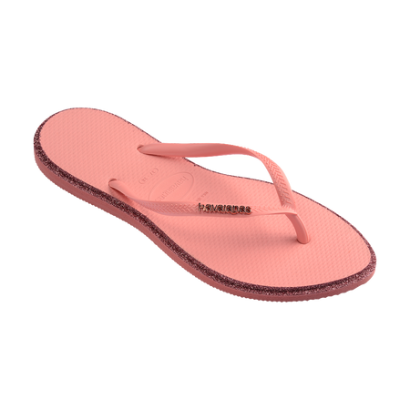 Havaianas Slim Point Glitter Flip Flops Canyon Clay/Blossom Flip Flops Side View