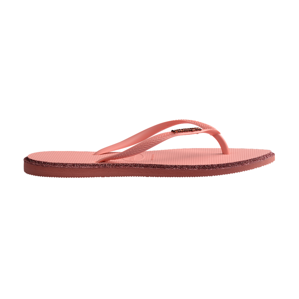 Havaianas Slim Point Glitter Flip Flops Canyon Clay/Blossom Flip Flops Detail View