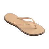 Havaianas Slim Point Glitter Flip Flops Dark Brown/Golden Flip Flops Side View