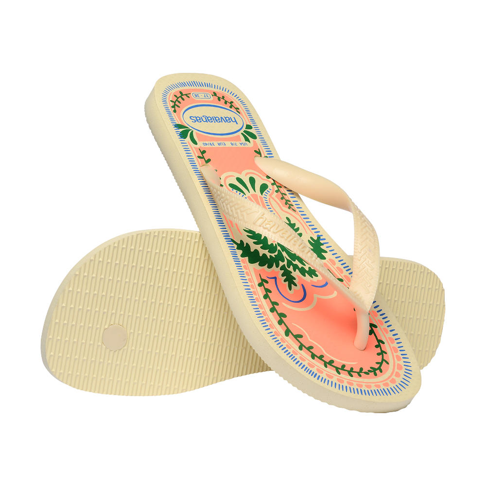 Havaianas Top Summer Vibes Buttercream Flip Flops Pair Shot