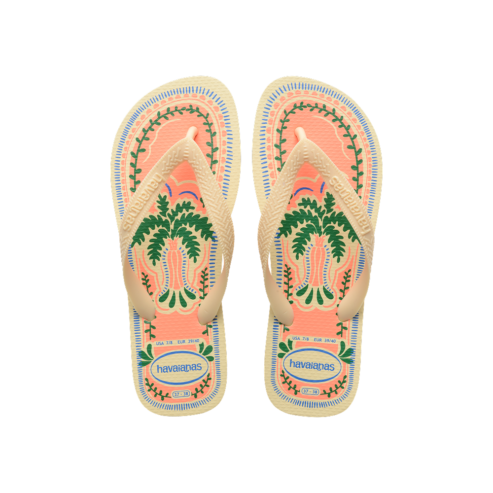 Havaianas Top Summer Vibes Buttercream Flip Flops Front View