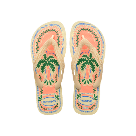 Havaianas Top Summer Vibes Buttercream Flip Flops Front View
