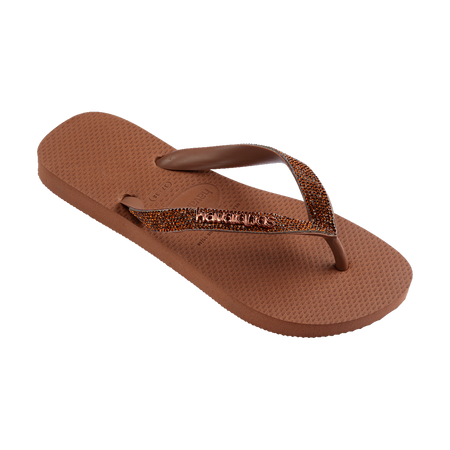Havaianas Top Glow Flip Flops Rust Flip Flops Side View
