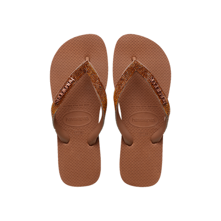 Havaianas Top Glow Flip Flops Rust Flip Flops Front View