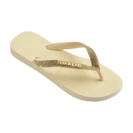 Havaianas Top Glow Flip Flops Buttercream Flip Flops Side View