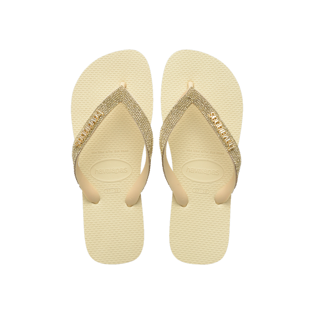 Havaianas Top Glow Flip Flops Buttercream Flip Flops Front View