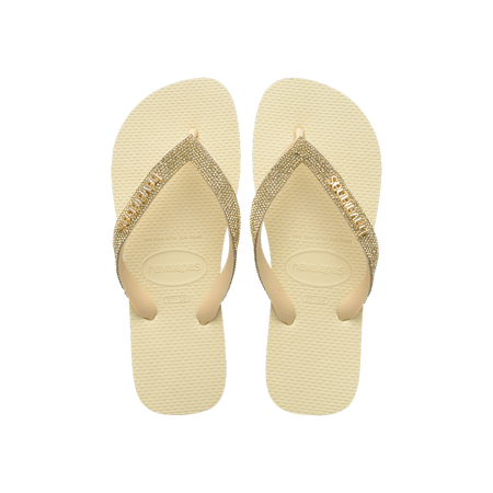 Havaianas Top Glow Flip Flops Buttercream Flip Flops Front View
