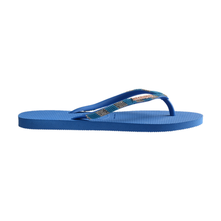 Havaianas Slim Glow Flip Flops Brilliant Blue Flip Flops Detail View