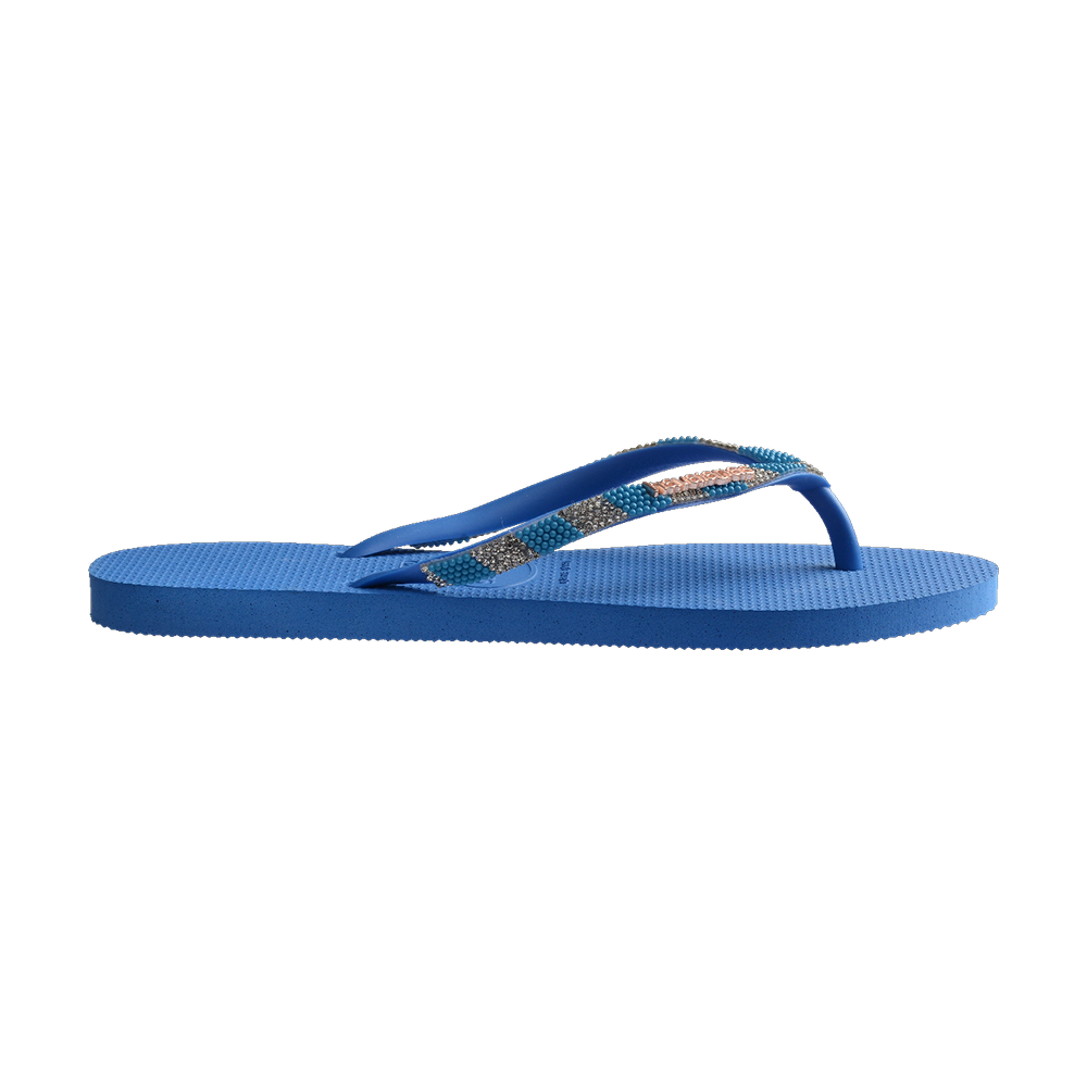Havaianas Slim Glow Flip Flops Brilliant Blue Flip Flops Detail View