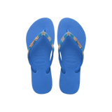 Havaianas Slim Glow Flip Flops Brilliant Blue Flip Flops Front View