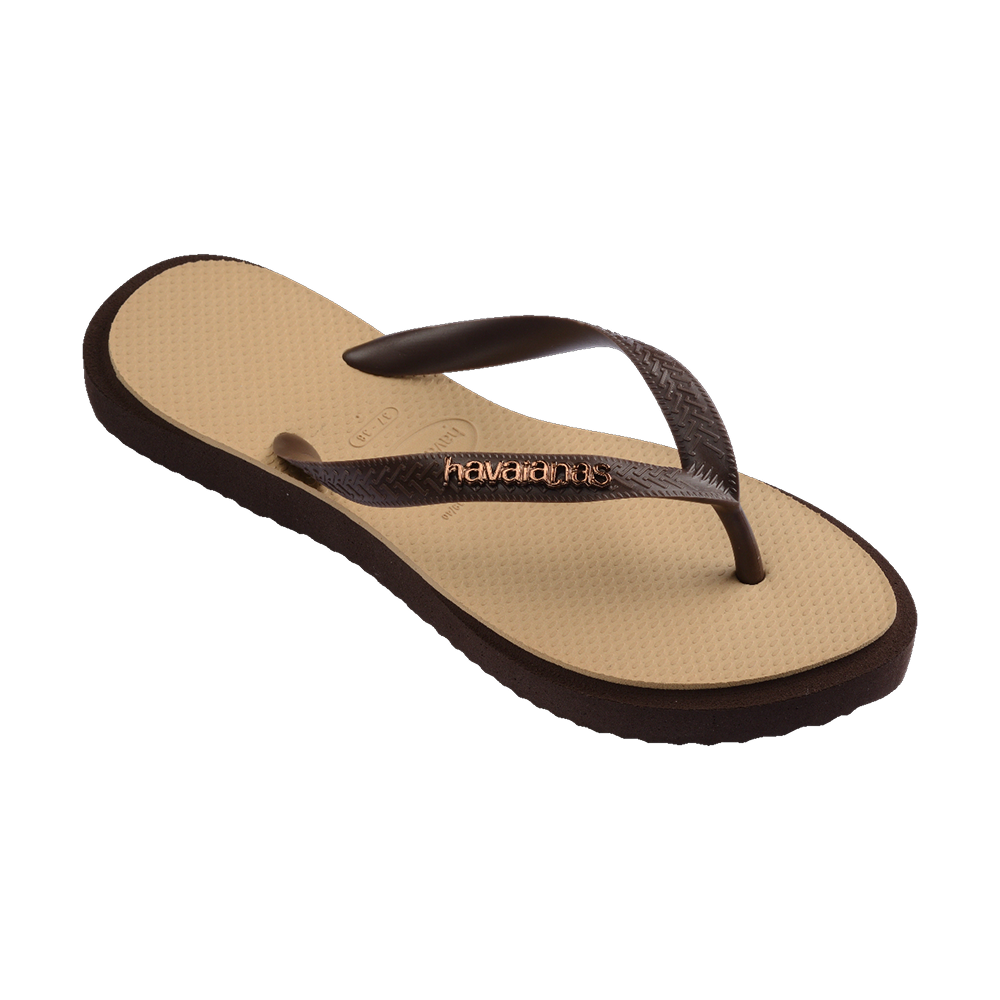 Havaianas Top Point Fusion Flip Flops Dark Brown/Golden Flip Flops Side View