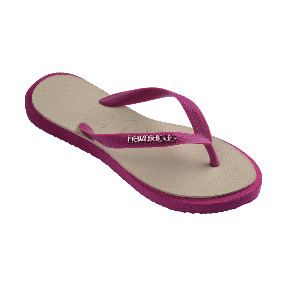 Havaianas Top Point Fusion Flip Flops Rosa Gum/Bege Palha Flip Flops Side View