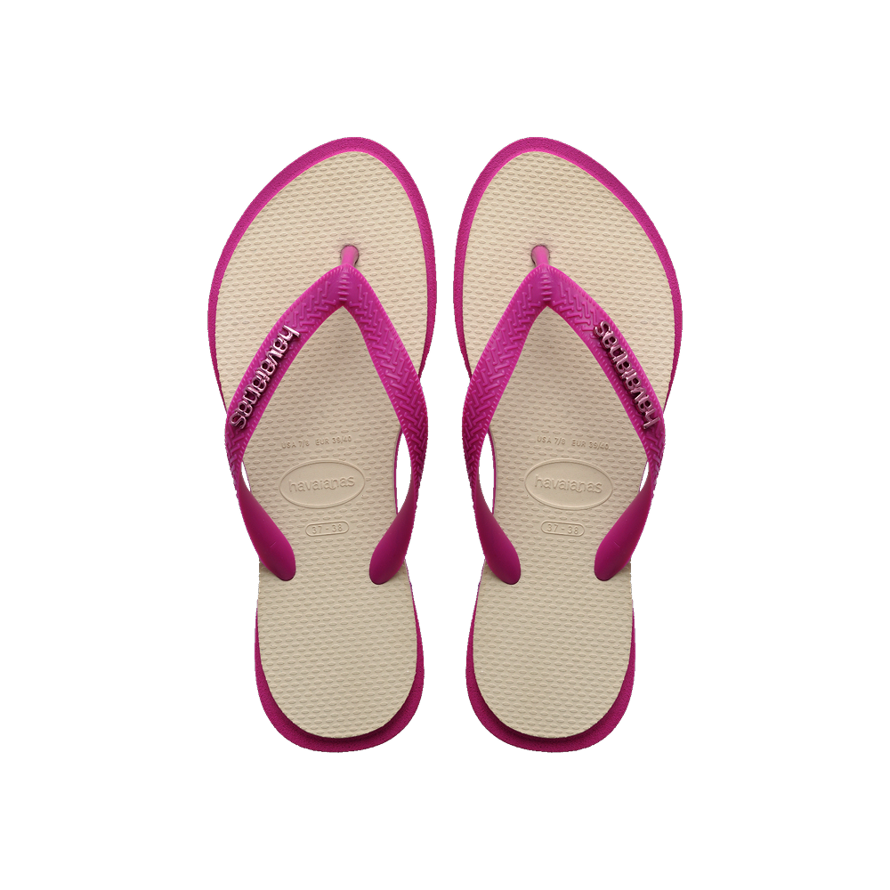 Havaianas Top Point Fusion Flip Flops Rosa Gum/Bege Palha Flip Flops Front View