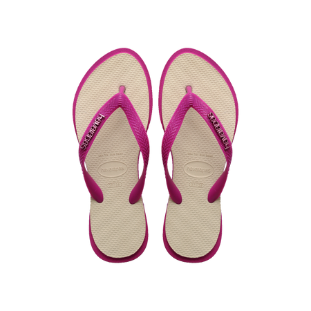 Havaianas Top Point Fusion Flip Flops Rosa Gum/Bege Palha Flip Flops Front View