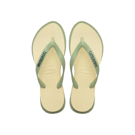 Havaianas Top Point Fusion Flip Flops Smoke Green/Buttercream Flip Flops Front View