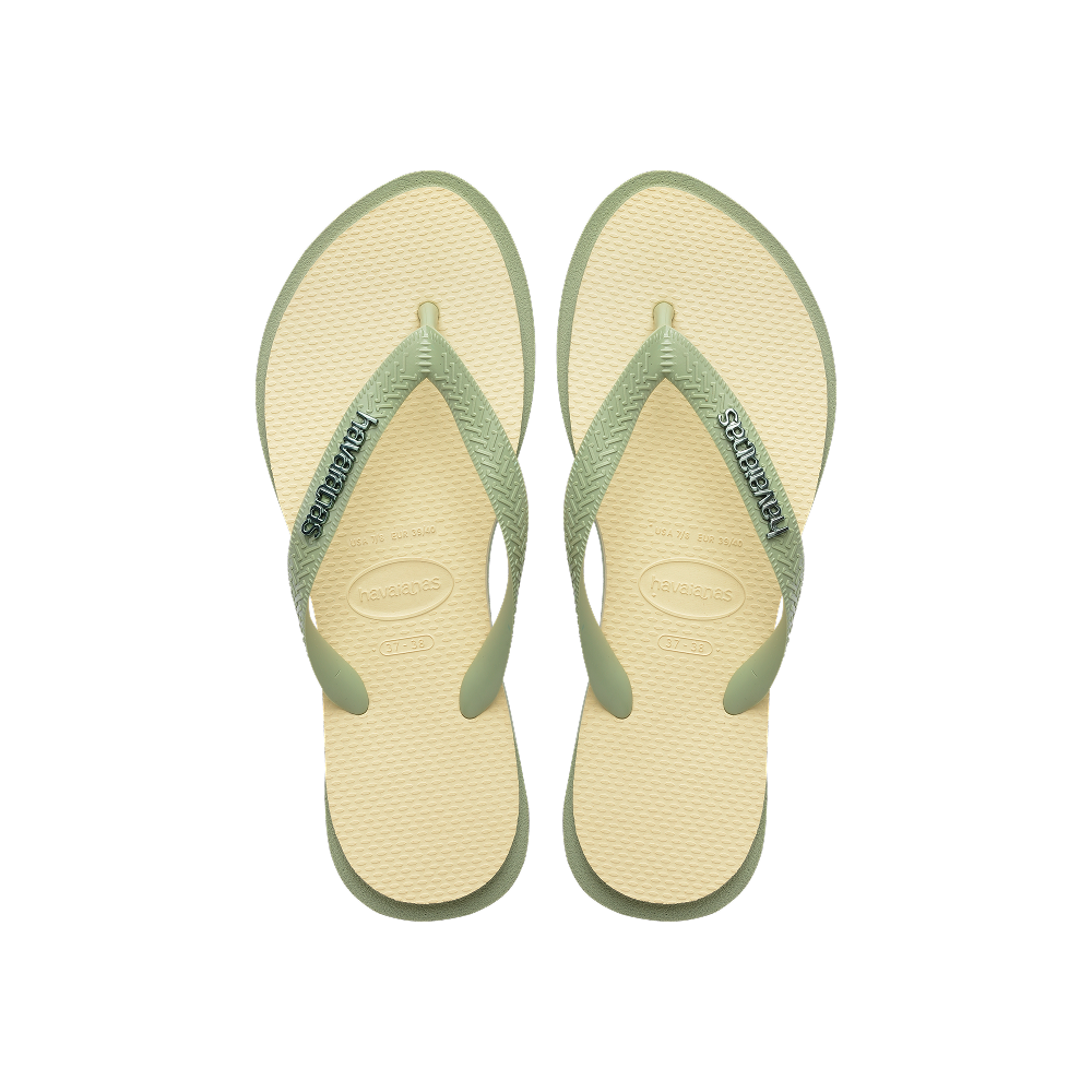 Havaianas Top Point Fusion Flip Flops Smoke Green/Buttercream Flip Flops Front View