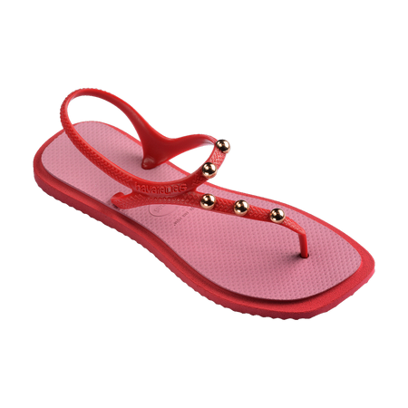 Havaianas Flash Fusion Sandals Red/Pink Flip Flops Side View