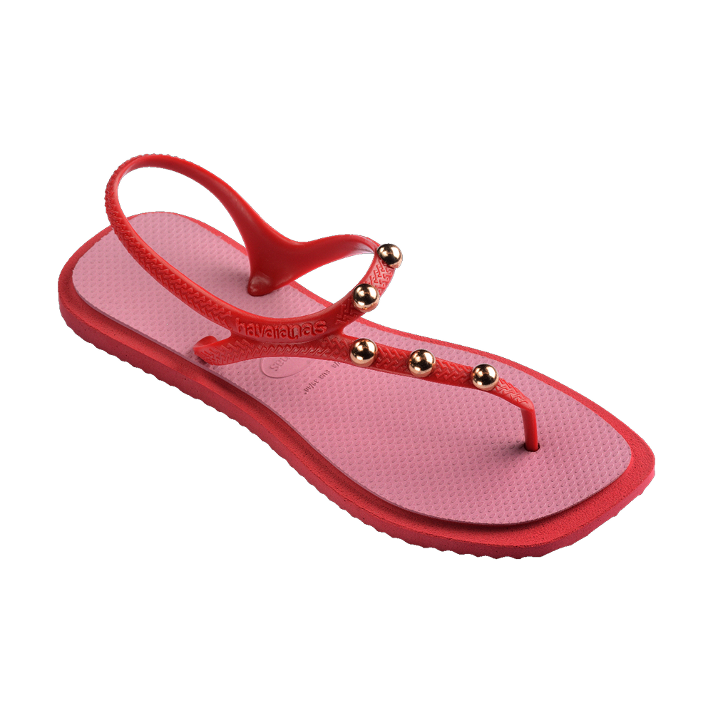 Havaianas Flash Fusion Sandals Red/Pink Flip Flops Side View