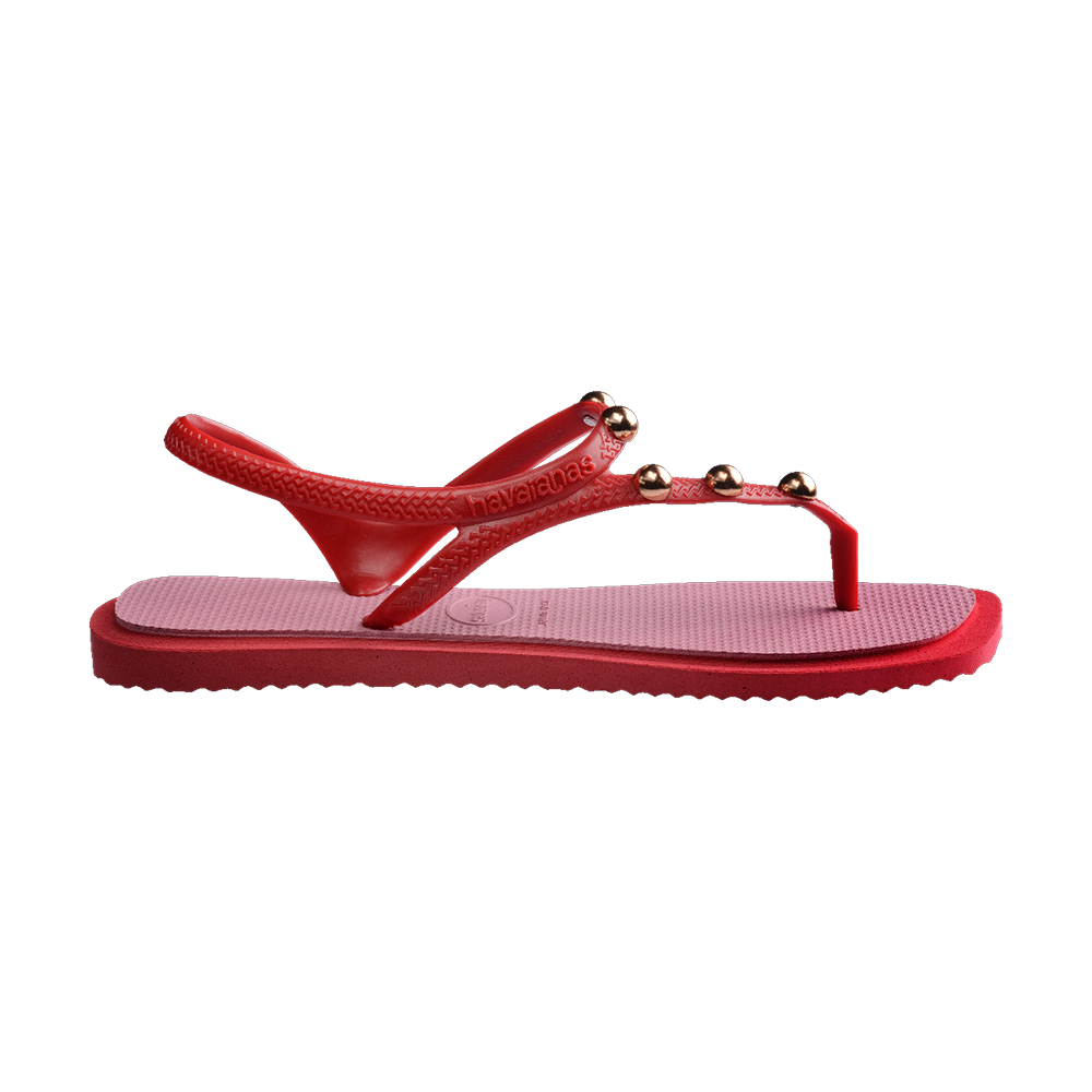 Havaianas Flash Fusion Sandals Red/Pink Flip Flops Detail View
