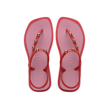 Havaianas Flash Fusion Sandals Red/Pink Flip Flops Front View