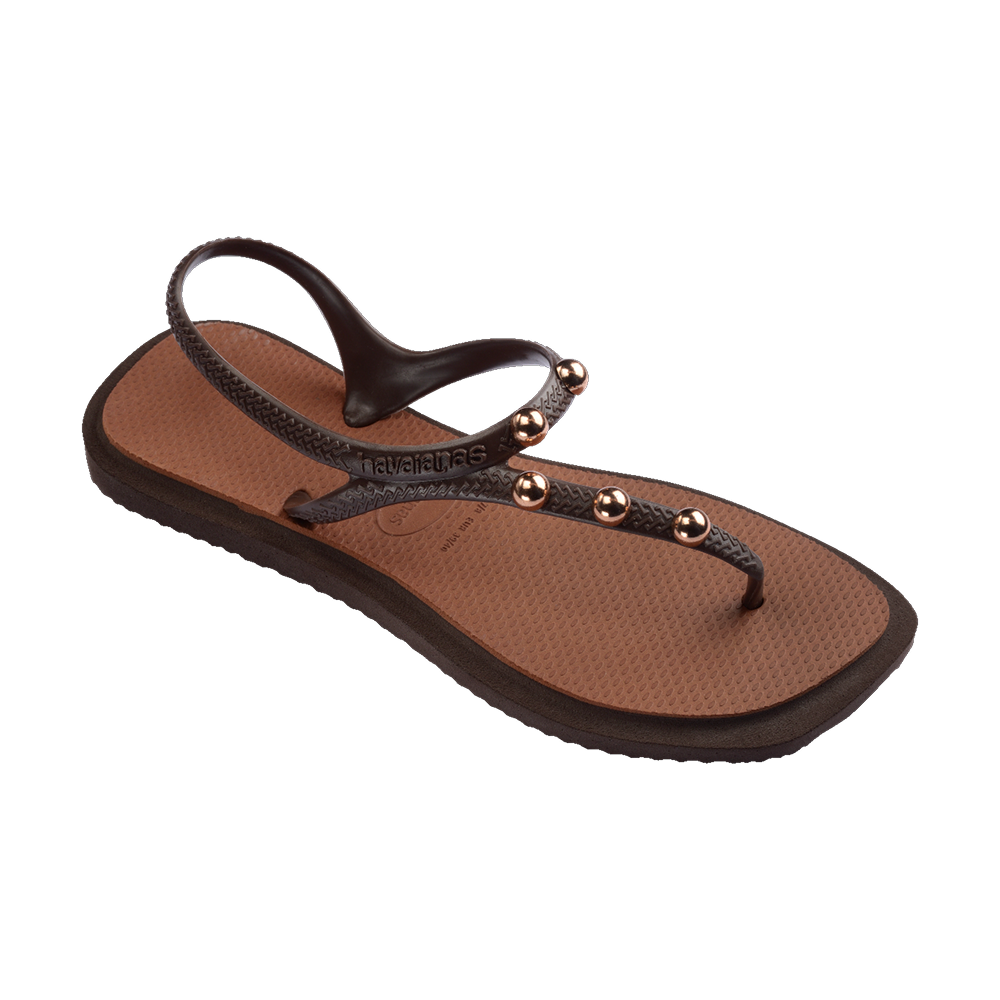 Havaianas Flash Fusion Sandals Coffee/Rust Flip Flops Side View