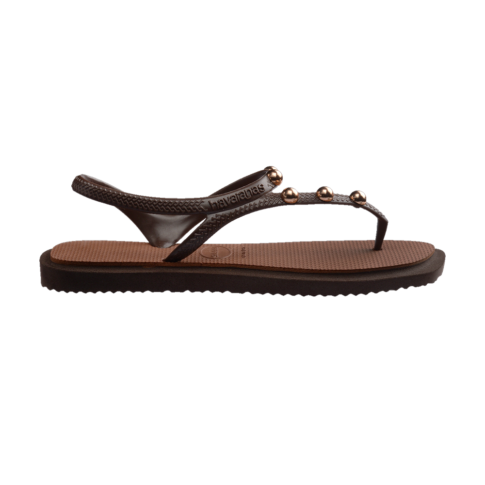 Havaianas Flash Fusion Sandals Coffee/Rust Flip Flops Detail View