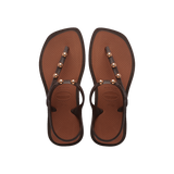 Havaianas Flash Fusion Sandals Coffee/Rust Flip Flops Front View