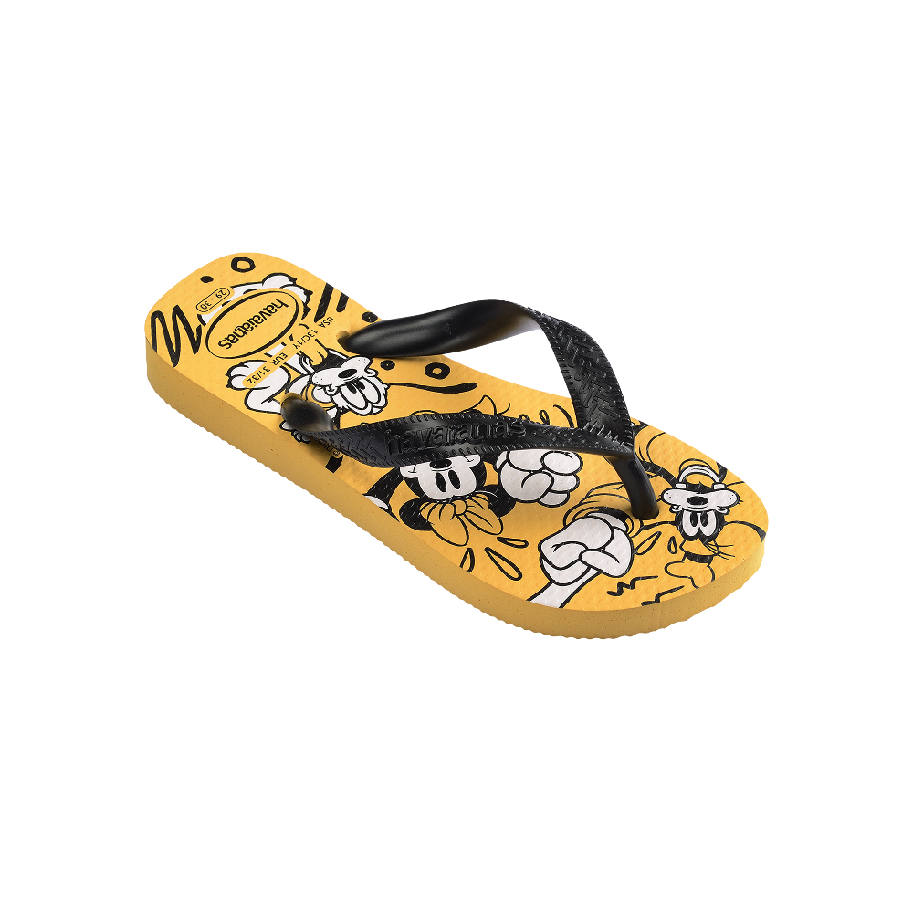 Havaianas Kids Disney Yellow Flip Flops Side View