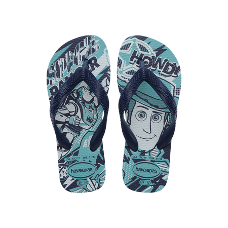 Havaianas Kids Disney Blue/Navy Blue Flip Flops Front View