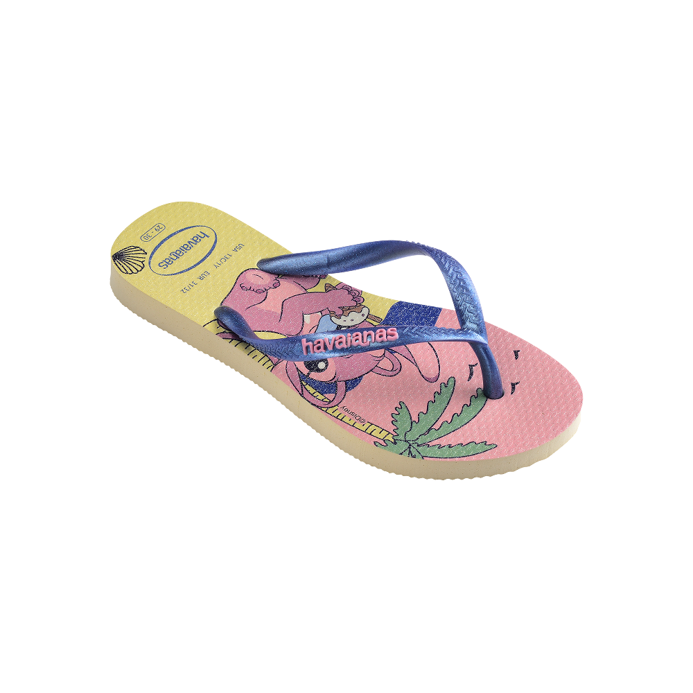 Havaianas Kids Slim Disney Buttercream Flip Flops Side View