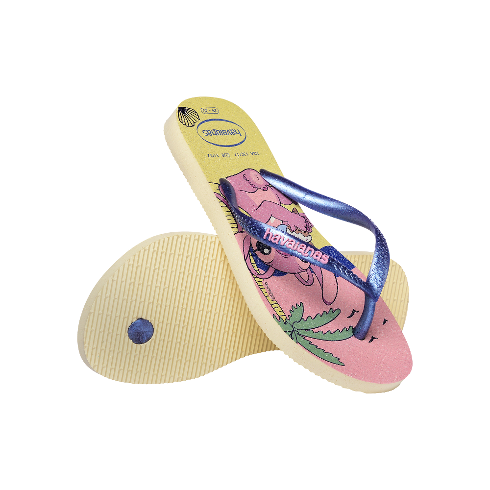 Havaianas Kids Slim Disney Buttercream Flip Flops Pair Shot