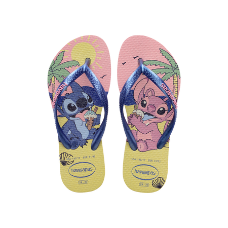 Havaianas Kids Slim Disney Buttercream Flip Flops Front View
