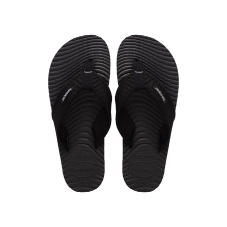 Havaianas Surfer Coast Flip Flops New Graphite/Black Flip Flops Front View