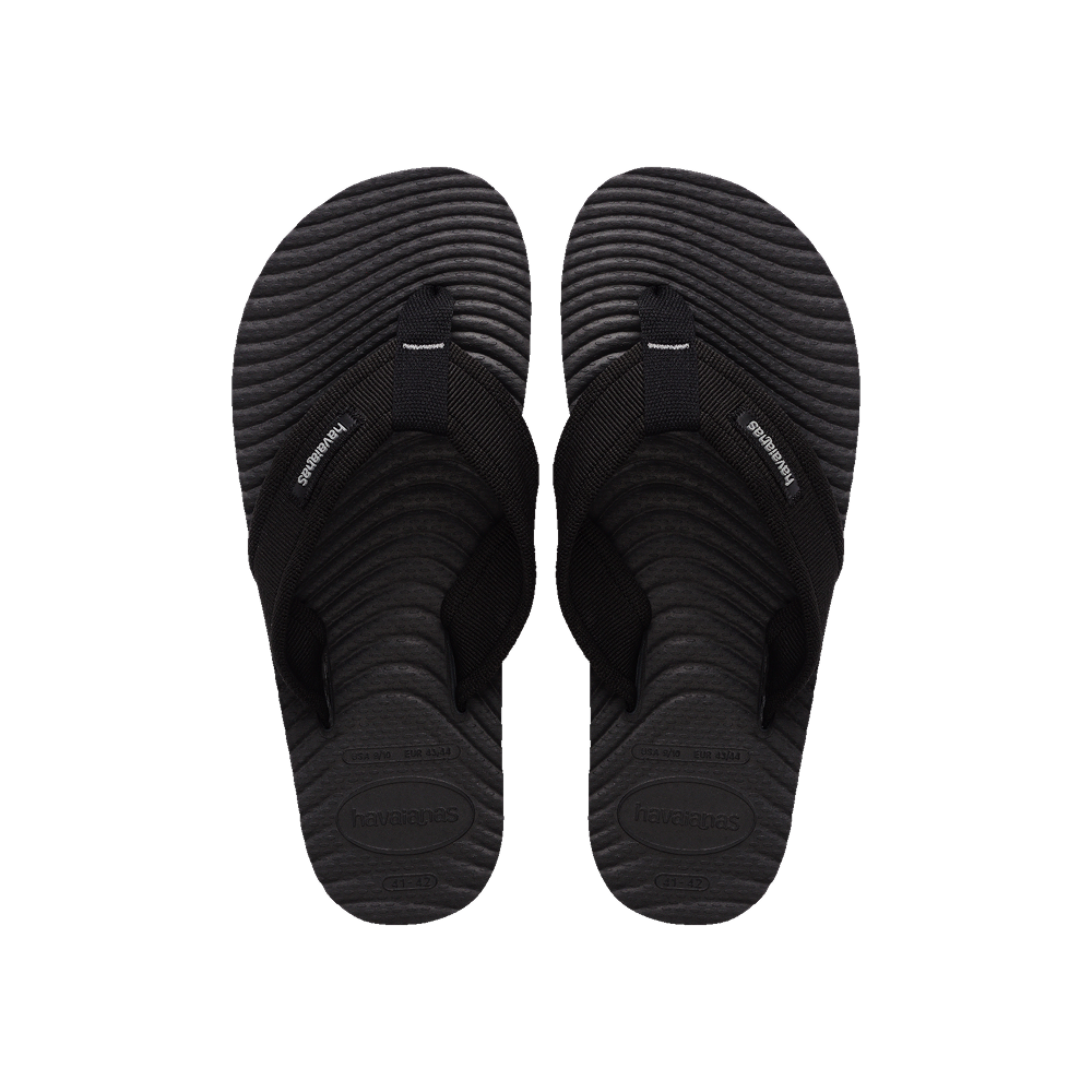 Havaianas Surfer Coast Flip Flops New Graphite/Black Flip Flops Front View