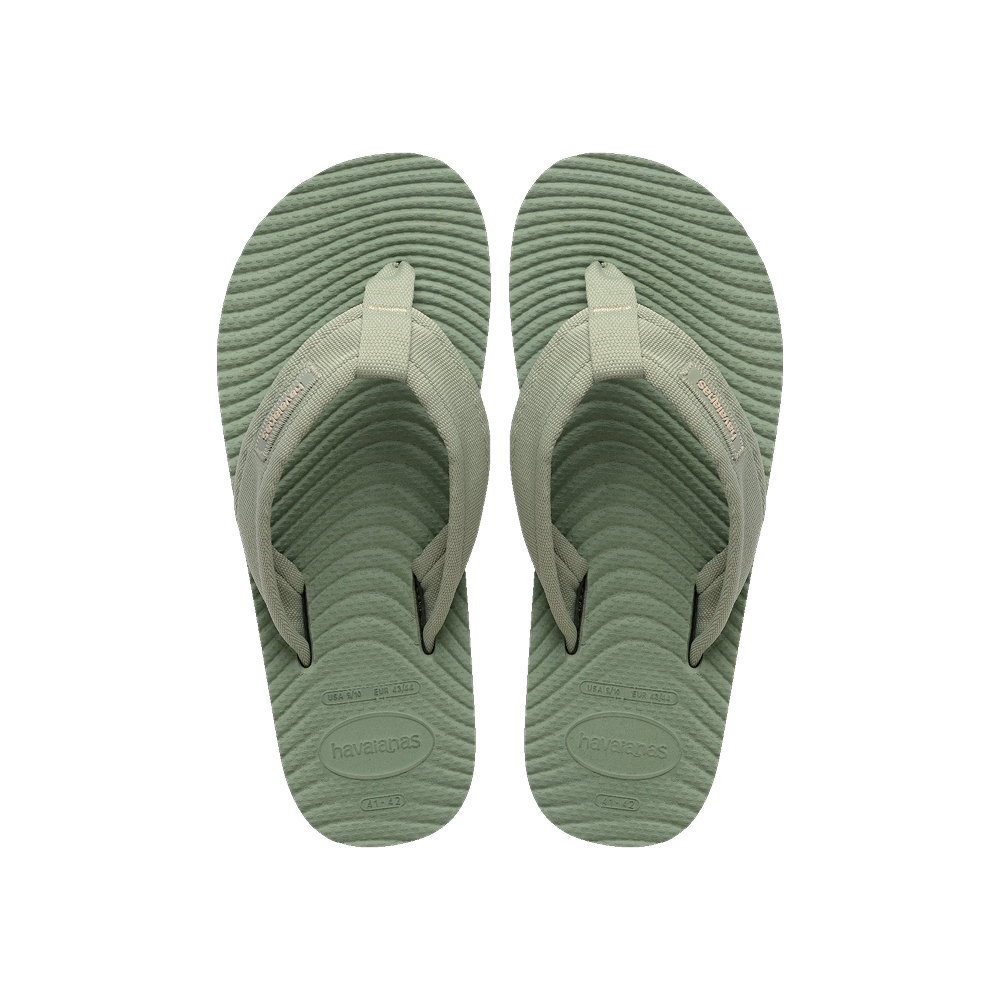 Havaianas Surfer Coast Flip Flops Green Olive Flip Flops Front View
