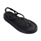 Havaianas Luna Puffed Sandals Black Flip Flops Side View