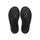 Havaianas Luna Puffed Sandals Black Flip Flops Front View