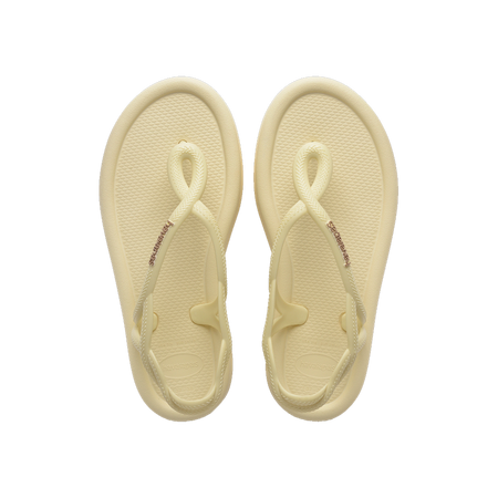 Havaianas Luna Puffed Sandals Buttercream Flip Flops Front View