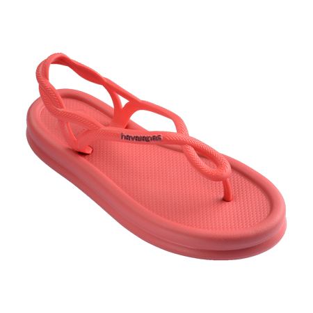 Havaianas Luna Puffed Sandals Tropical Coral Flip Flops Side View