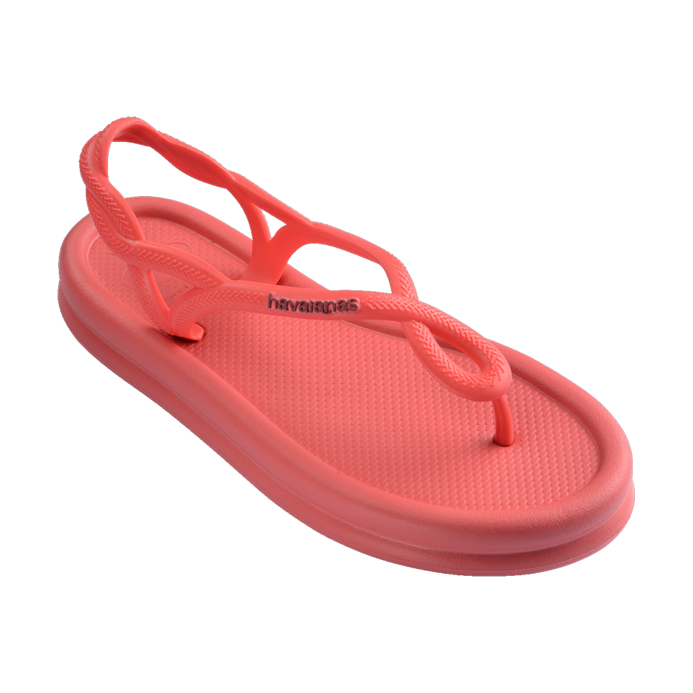 Havaianas Luna Puffed Sandals Tropical Coral Flip Flops Side View