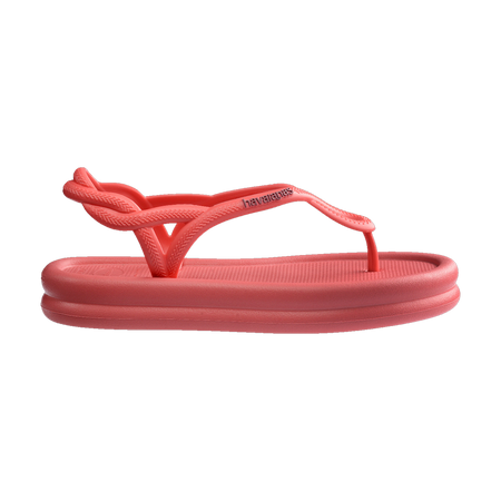 Havaianas Luna Puffed Sandals Tropical Coral Flip Flops Detail View