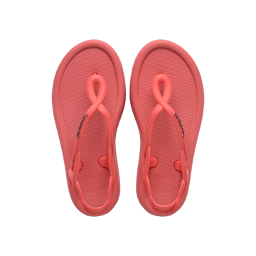 Havaianas Luna Puffed Sandals Tropical Coral Flip Flops Front View