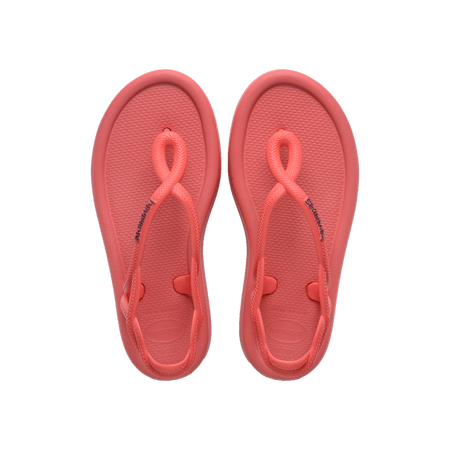 Havaianas Luna Puffed Sandals Tropical Coral Flip Flops Front View