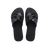 Havaianas Aqua Glow Sandals Black Flip Flops Front View